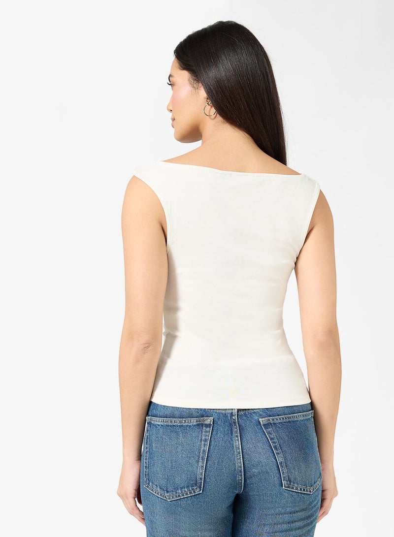 فيرو مودا توب فمجولين بدون أكمام بتصميم شلال - Image 2